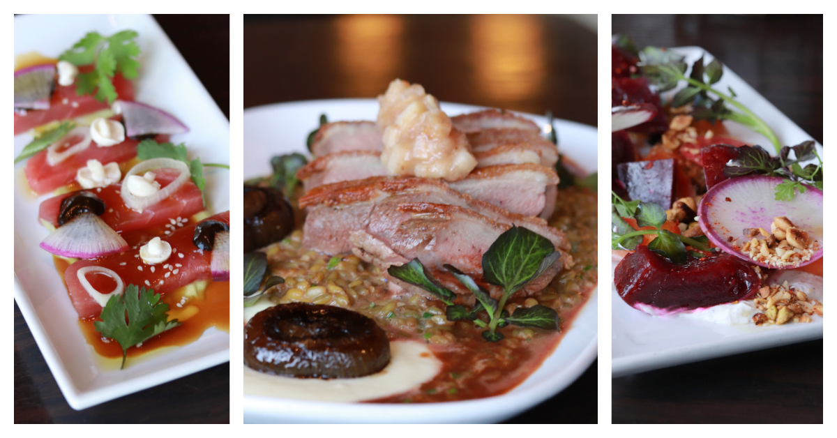 new food collage Gibbet Hill Grill